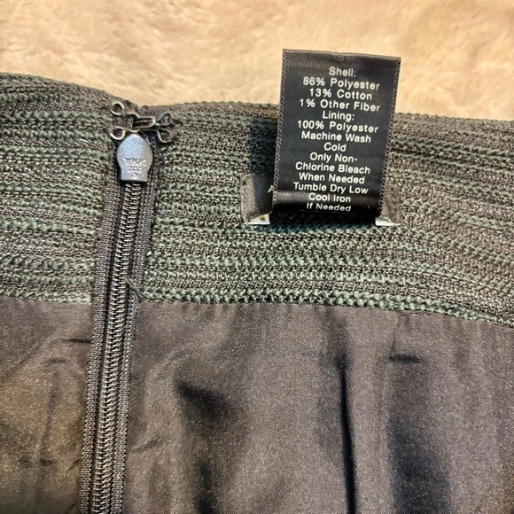 Ann Taylor Factory Skirt Sz 4P Petite Charcoal Grey Textured Shimmer Lined - Picture 8 of 10